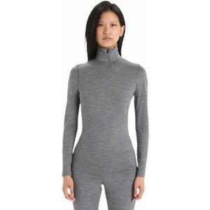 Icebreaker - W Merino 200 Oasis LS Half Zip - Thermokleding - Grijs