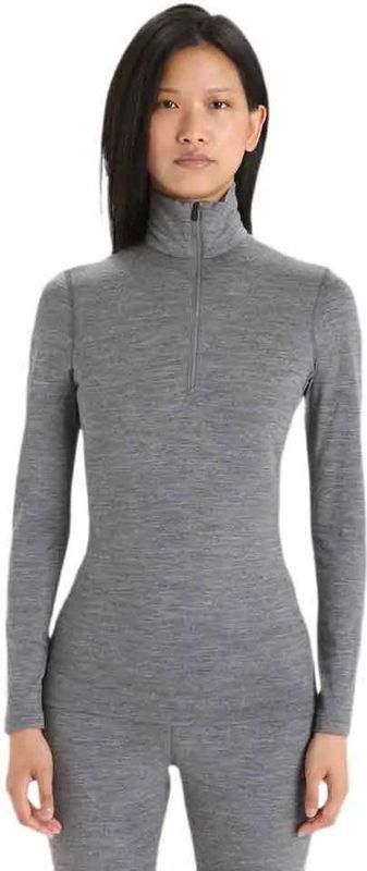 Icebreaker - W Merino 200 Oasis LS Half Zip - Thermokleding - Grijs
