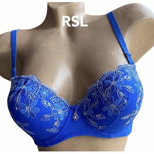 Bh push up met borduursel 70B/75A blauw