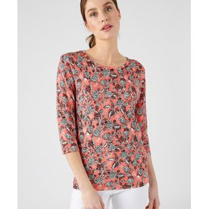 Damart - Fijn geribde trui met 3/4-mouwen - Dames - Roze - XS