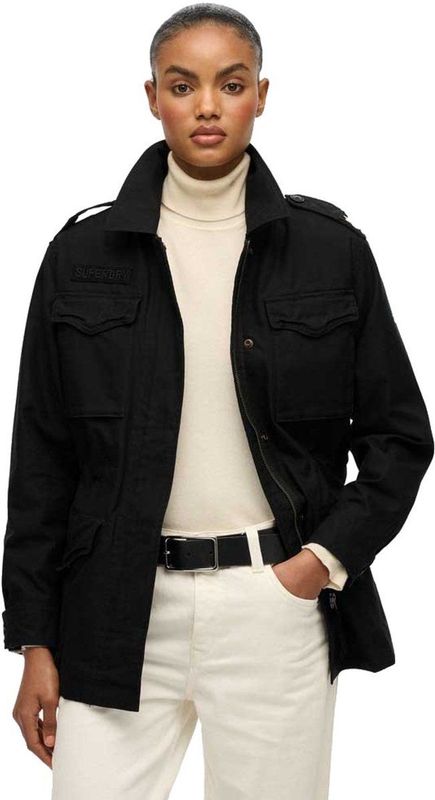 Superdry - Embellished Field Jacket - Jas - Zwart