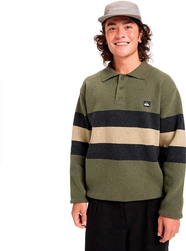 Quiksilver - Cooper - Sweatshirt - Groen - Gerecyclede Katoen/Polyester Mix