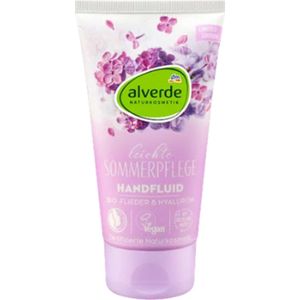 Alverde NATURKOSMETIK Hand Fluid - Handcrème | 1x 75ml - Met Biologische Spaanse Vlierbes en Hyaluron - Zomerverzorging