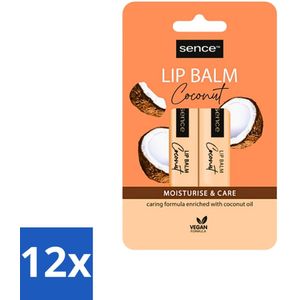 Sence - Moisturise & Care - Lippenbalsem Duo - Verzorgend - 2 x 4,3 g - Voordeelverpakking - 12 stuks