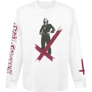 Ozzy Osbourne Crosses Heren Shirt met lange mouwen - wit - M