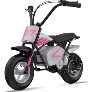 EVERCROSS EV07M Kinderen Elektrische Motorfiets | 300W | 20 km/u | 10 km Actieradius | 3-10 Jaar | 11"" Banden | Blauw/Roze