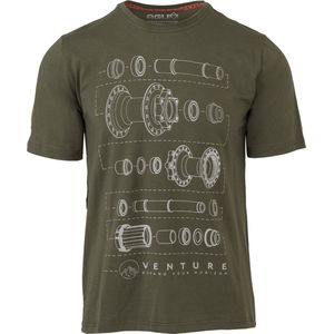 Performance T-shirt Venture Unisex - Groen - L