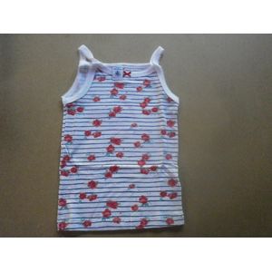 Petit Bateau - Singlet - Meisje - Streep / bloem - 8jaar 128