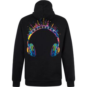 Zwarte Neon Sweater Trui Headphone Houses XXL