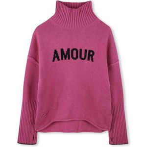 Zadig & Voltaire X60230 Truien & Vesten Meisjes - Sweater - Hoodie - Vest- Fuchsia - Maat 176