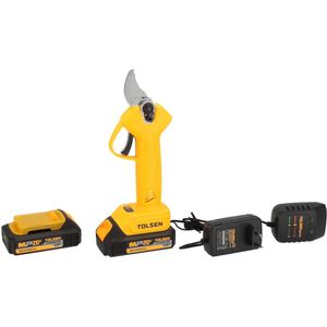 Tolsen Snoeischaar op Accu 20V Li-ion Brushless Industrial - Verstelbare Snijcapaciteit: 20 mm / 30 mm - Takkenschaar - Heggenschaar - Inclusief 2 accu's, snellader en koffer