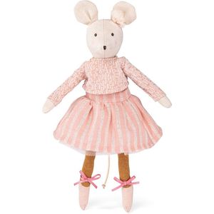 Moulin Roty Ballet Muis Knuffel Anna | Roze | 'La petite école de danse' | Speelgoed Ballerina Muis met Jurkje