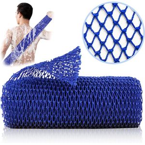 African net sponge - authentieke scrub voor douche - meerdere texturen - zachte diepe scrub - rijke schuim - voor alle huidtypes - blauw