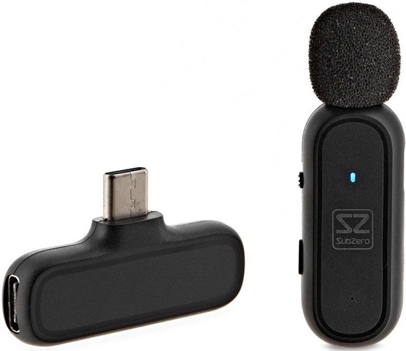 SubZero Draadloze Lavalier Mic met USB-C en Lightning aansluitingen