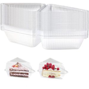 50 stuks individuele verpakkingen voor cake, cheesecake, sandwiches, taart, salade, kaas - geschikt voor thuis bakken en feest taarten