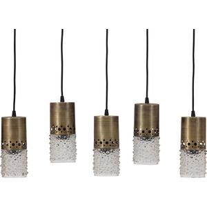 BePureHome Sprinkle Hanglamp 5 - Glas - Antique Brass - 140x71x10