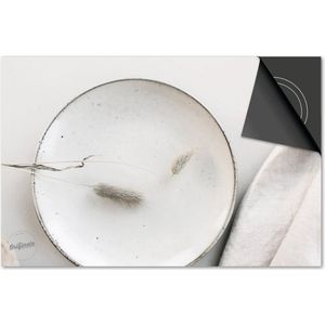 Inductie beschermer 60x52 - afdekplaat inductie mat - Dietrix Kookplaat beschermer - Exclusief - Bestek - Borden Wit