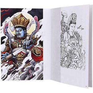 Sjabloon Tattoo Praktijk Boek Accessoire - Draak Mythologie Traditioneel Ontwerp - 66 Pagina'S - Tattoo Kunstenaar Patroon