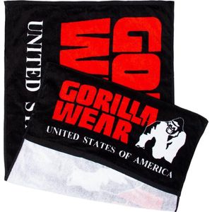 Gorilla Wear Functional Gym Towel - Handdoek - Zwart/Rood