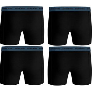 Björn Borg - 4 Pack - Cotton Stretch Boxers - Zwart - Heren - Maat L