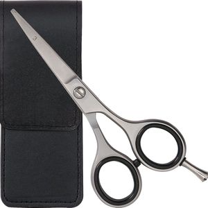 QPFO® Professionele Baardschaar - RVS Haarschaar in Luxe Etui - Precisieschaar voor Baard en Snor