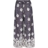 usha - FESTIVAL - Broek - Grijs/Wit - Wide Leg - High Waist