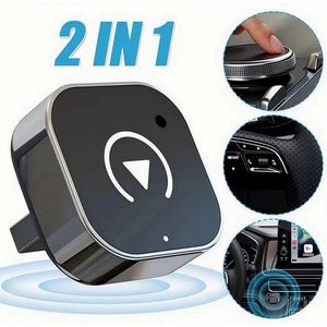 Draadloze CarPlay en Android Auto-adapter - Plug & Play - Converteert Bedraad naar Draadloos