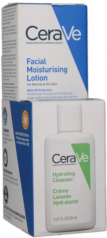 CeraVe - Hydraterende Gezichtscrème - SPF 30 - 52 ml - Inclusief Gratis Hydraterende Crème Wash 20 ml