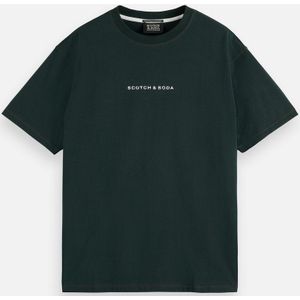 Scotch & Soda - Logo Front Chest T-shirt - Grachten Green - Katoen