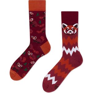 Many Mornings unisex sokken - Red Panda - Unisex - Maat: 43 - 46