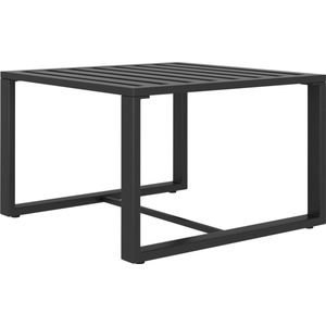 The Living Store Salontafel - Aluminium - 60 x 60 x 38 cm - Antraciet