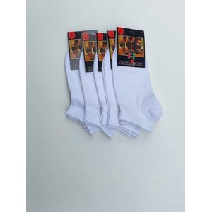 Enkel/korte sokken - 36/40 - unisex - wit - 5 paar
