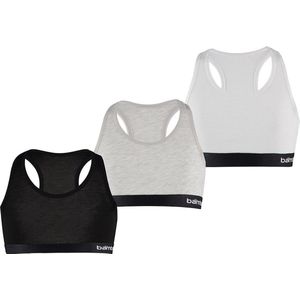 Apollo meisjes topjes bamboo - maat 122/128 - 3-pack - multi black