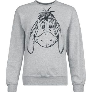 Winnie The Pooh Winnie The Pooh Eeyore Sketchy Face Dames Sweatshirts - gemêleerd grijs - S