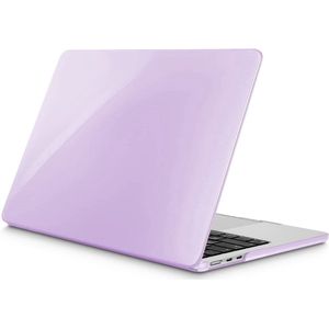 Laptopcover - Geschikt voor MacBook Air 13,6 inch - Case - Cover Hardcase - A2681 M2 (2022) - Kristal Paars