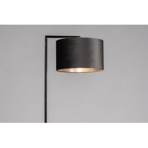 Lumidora Vloerlamp 31085 - BRED - E27 - Zwart - Zilver -oud zilver - Antraciet donkergrijs - Metaal