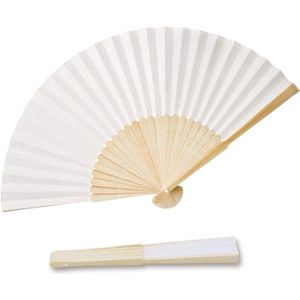 Papieren en Bamboe Waaiers voor Bruiloften - 10 Stuks