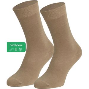 1 paar Bamboe Sokken - Bamboelo Sock - Maat 39/42 - Beige - Naadloze Sokken - 80% Bamboe