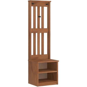 vidaXL Hal Boom - Hal Bomen - Gang Bank - Gang Kast - Halboom SANDENS 45x40x159,5 cm massief grenenhout