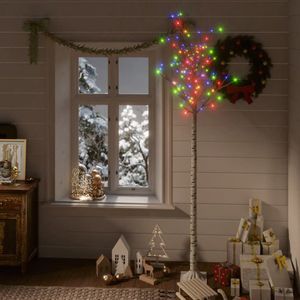 The Living Store Kunstkerstboom - verlichte wilgenboom - 220 cm - meerkleurig licht - kunststof - 200 LEDs - geschikt voor binnen en buiten - wit