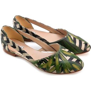 GOBY - Grassprieten - Ballerinas - Flats - Hoge kwaliteit - Handmade - Meisjesprint - Maat 38