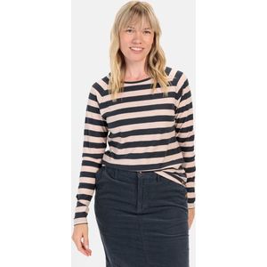 camel active Gestreept overhemd van puur katoen - Maat womenswear-S - Roze-zwart