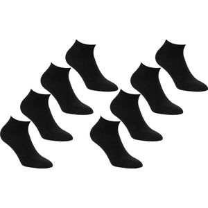 Zwarte Sneaker Sokken | 8 Paar | Maat 40-46 | Enkel Sokken | Voor Heren en Dames