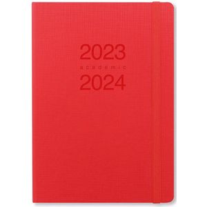 Letts of London A5 Memo 2023/2024 week to view agenda Red