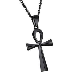 Eenvoudige Vintage Egyptische Ankh Kruis Hanger Ketting voor Mannen