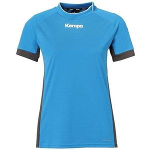 Kempa Prime Shirt Dames Kempa Blauw-Antraciet Maat 2XL