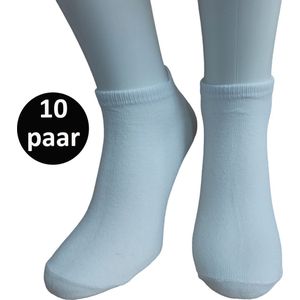 WeirdoSox Sneaker Sokken - 10 paar - Unisex - Wit - Maat 43/46 - Enkel sokken - Korte sokken
