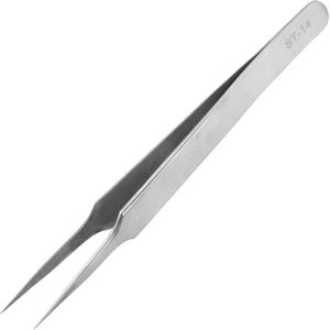 1 stuk- Pincet - ST-14 Precisiepincet - Professionele roestvrijstalen puntige pincet - Puntige pincet - Geschikt voor precisieonderdelen, industriële elektronica