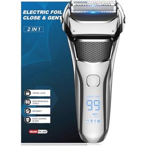 Waterdicht elektrisch scheerapparaat voor mannen met precisie baardtrimmer en langdurige accu