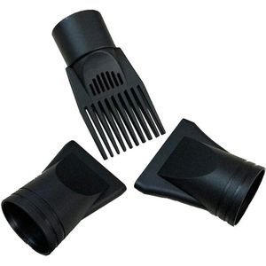 Inovra - Set van 3 Professionele Plastic Föhn Nozzle Kammen - Styling Tool Accessoires - Geschikt voor 4,5 ~ 4,6 cm Föhn Diffusers (zwart)